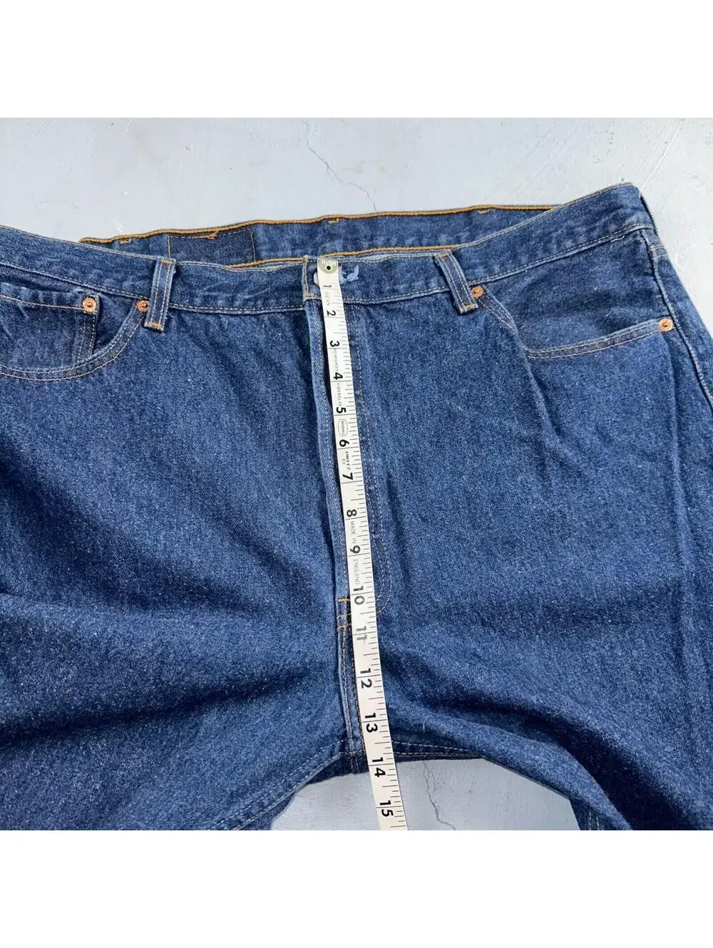 Levis 501 Vintage 90s USA XX Straight Leg Jeans Blue Dark Wash 44x34 Act 41x31